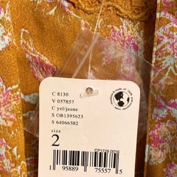 FREE People Lucie Mini dress YELLOW Size 2 / XS - Picture 12 of 16